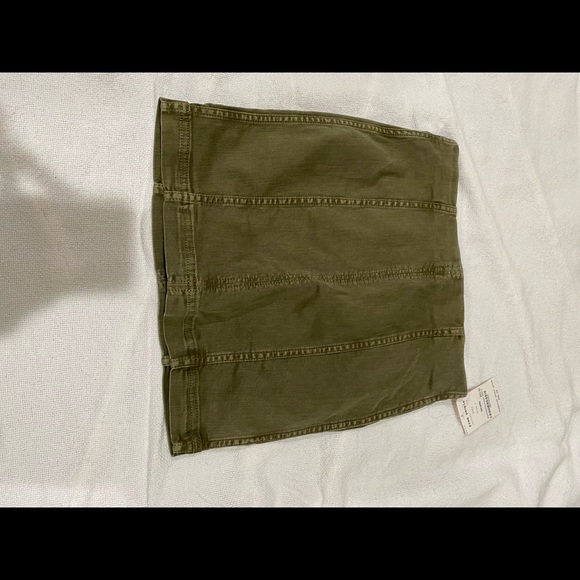 Free People Arm Green Denim Skirt - Picture 2 of 3